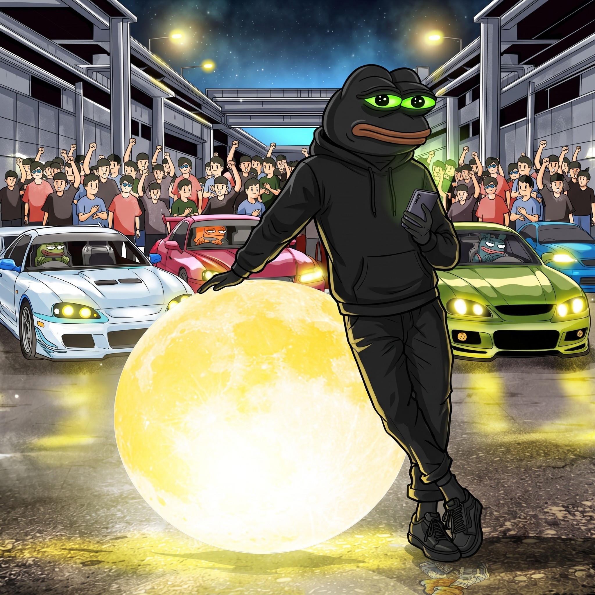 Black PePe meme art